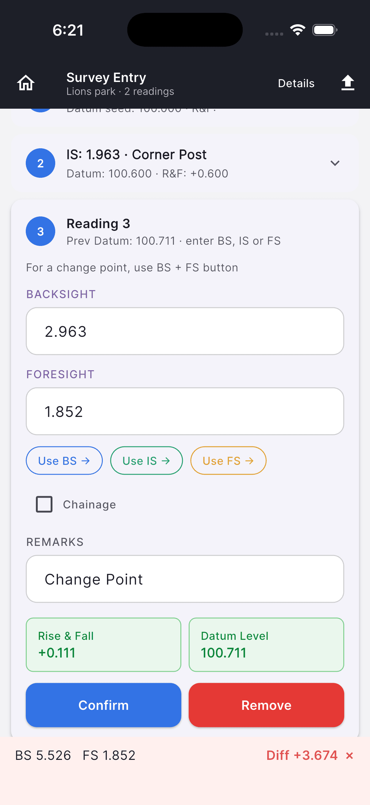 Record readings
